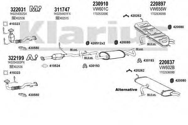 KLARIUS 931687E Система випуску ОГ