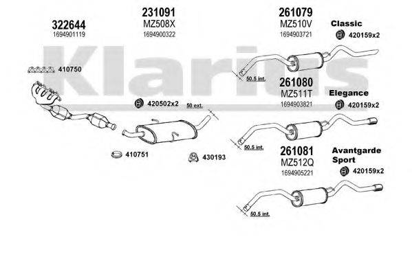 KLARIUS 600657E Система випуску ОГ