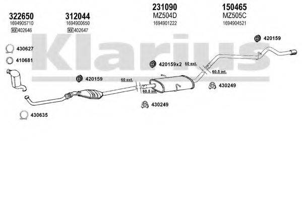 KLARIUS 600621E Система випуску ОГ