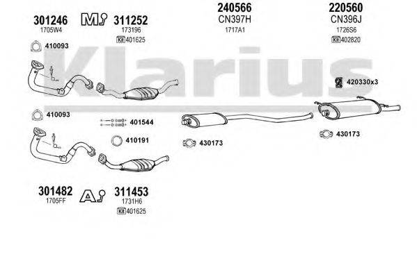 KLARIUS 180490E Система випуску ОГ