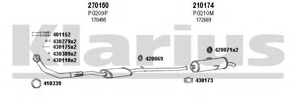 KLARIUS 630186E Система випуску ОГ