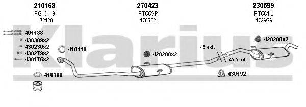 KLARIUS 630428E Система випуску ОГ