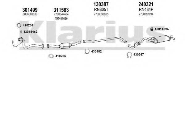 KLARIUS 720834E Система випуску ОГ