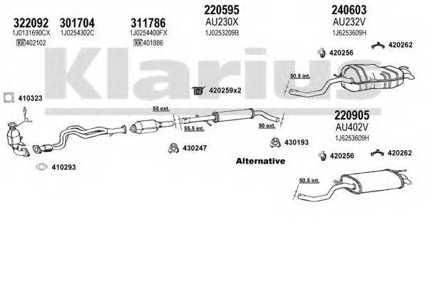 KLARIUS 930955E Система випуску ОГ