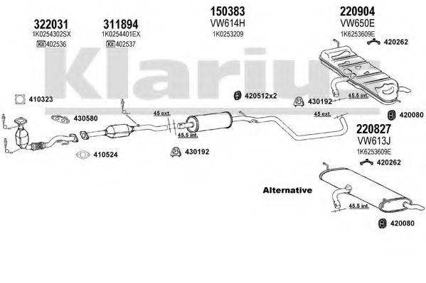 KLARIUS 931120E Система випуску ОГ