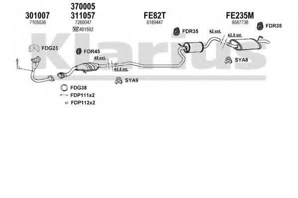 KLARIUS 361070U Система випуску ОГ
