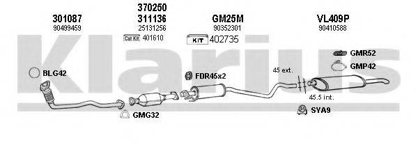 KLARIUS 390536U Система випуску ОГ