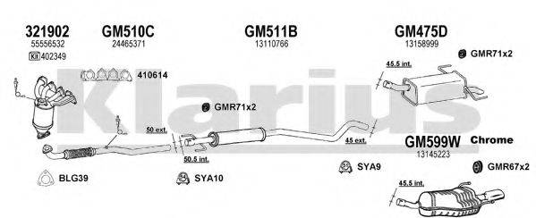KLARIUS 391336U Система випуску ОГ