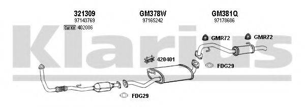 KLARIUS 391409U Система випуску ОГ