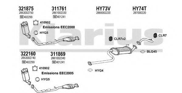 KLARIUS 450049U Система випуску ОГ