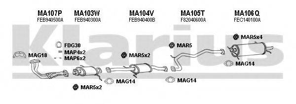 KLARIUS 570046U Система випуску ОГ
