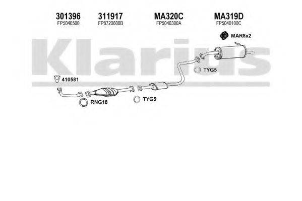 KLARIUS 570220U Система випуску ОГ