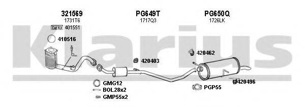 KLARIUS 630740U Система випуску ОГ