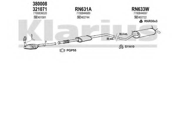 KLARIUS 720650U Система випуску ОГ