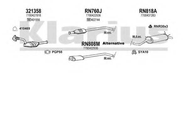 KLARIUS 720820U Система випуску ОГ