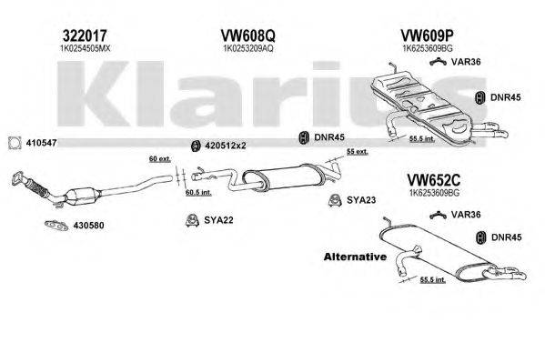 KLARIUS 930935U Система випуску ОГ