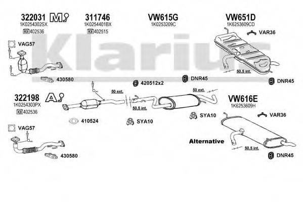 KLARIUS 931125U Система випуску ОГ