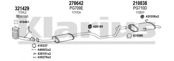 KLARIUS 630871E Система випуску ОГ