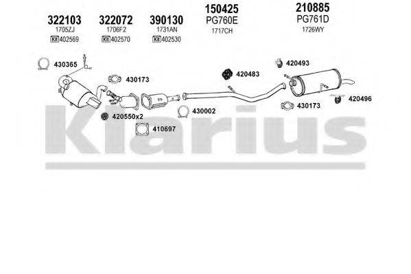 KLARIUS 630892E Система випуску ОГ