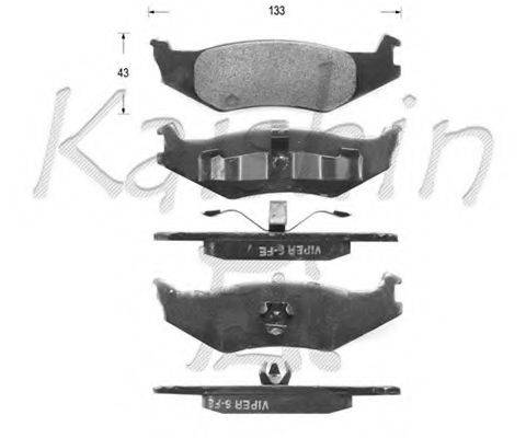 KAISHIN D10024 Комплект гальмівних колодок, дискове гальмо