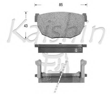 KAISHIN D1099 Комплект гальмівних колодок, дискове гальмо