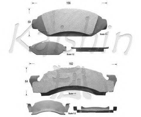 KAISHIN D9993 Комплект гальмівних колодок, дискове гальмо