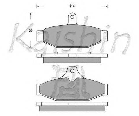 KAISHIN D9996 Комплект гальмівних колодок, дискове гальмо