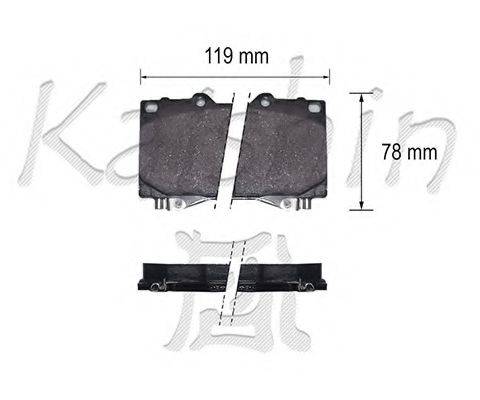 KAISHIN FK2177 Комплект гальмівних колодок, дискове гальмо