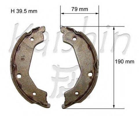 KAISHIN K10021 Комплект гальмівних колодок