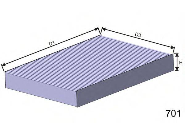 MISFAT HB149C Фільтр, повітря у внутрішньому просторі