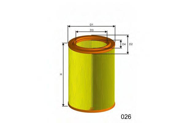 MISFAT R252 Повітряний фільтр