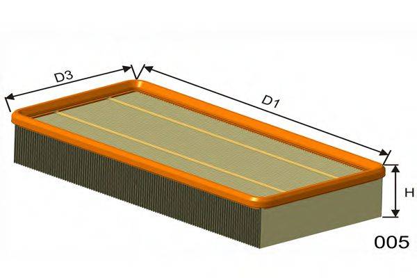 MISFAT P557 Повітряний фільтр