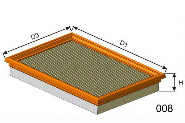 MISFAT P973 Повітряний фільтр