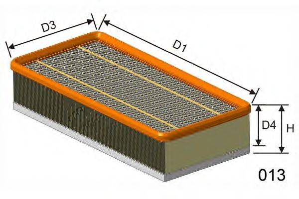 MISFAT P449 Повітряний фільтр