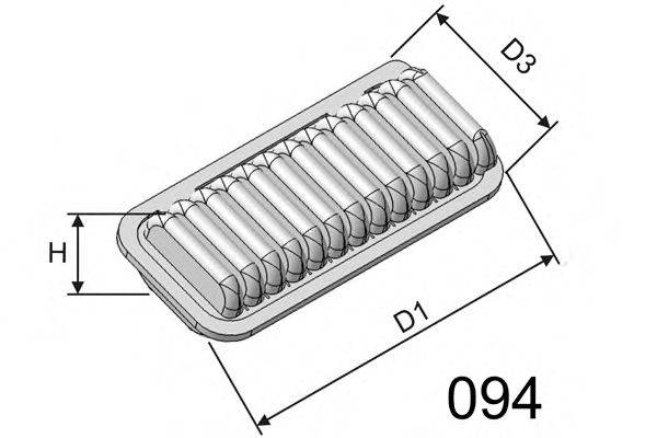 MISFAT P498 Повітряний фільтр