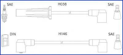 HITACHI 134448 Комплект дротів запалювання