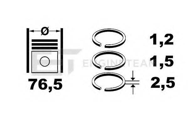 ET ENGINETEAM R1005400 Комплект поршневих кілець