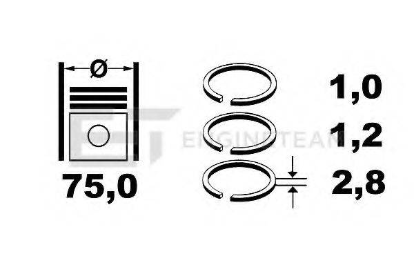 ET ENGINETEAM R4000200 Комплект поршневих кілець