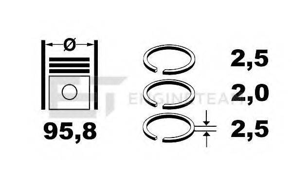 ET ENGINETEAM R1007000 Комплект поршневих кілець