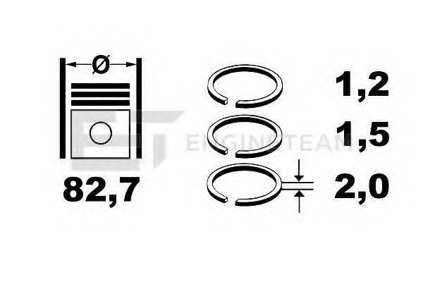 ET ENGINETEAM R1007600 Комплект поршневих кілець