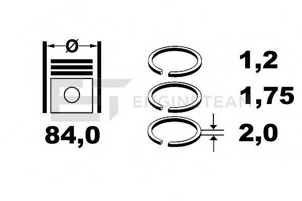 ET ENGINETEAM R1000500 Комплект поршневих кілець