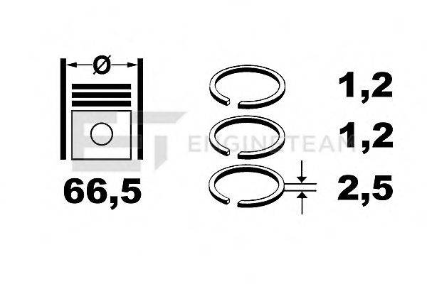 ET ENGINETEAM R1008900 Комплект поршневих кілець