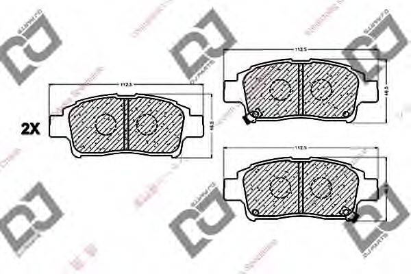 DJ PARTS BP1007 Комплект гальмівних колодок, дискове гальмо