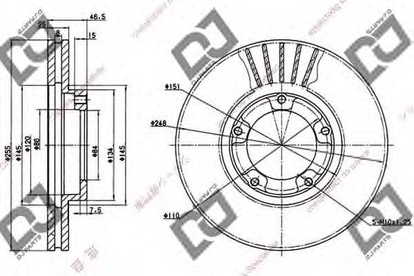 DJ PARTS BD1009 гальмівний диск