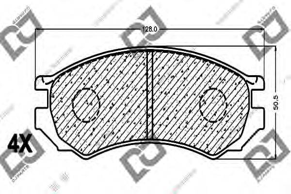 DJ PARTS BP1017 Комплект гальмівних колодок, дискове гальмо