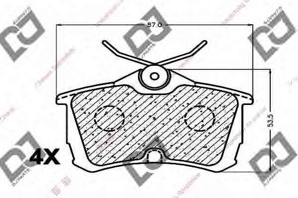 DJ PARTS BP1079 Комплект гальмівних колодок, дискове гальмо