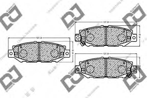 DJ PARTS BP1237 Комплект гальмівних колодок, дискове гальмо