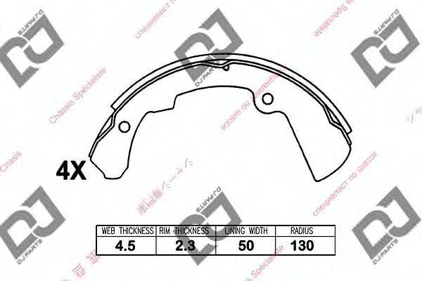 DJ PARTS BS1101 Комплект гальмівних колодок