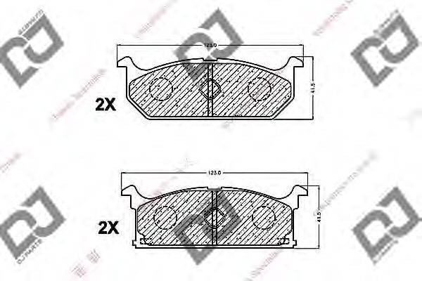 DJ PARTS BP1359 Комплект гальмівних колодок, дискове гальмо