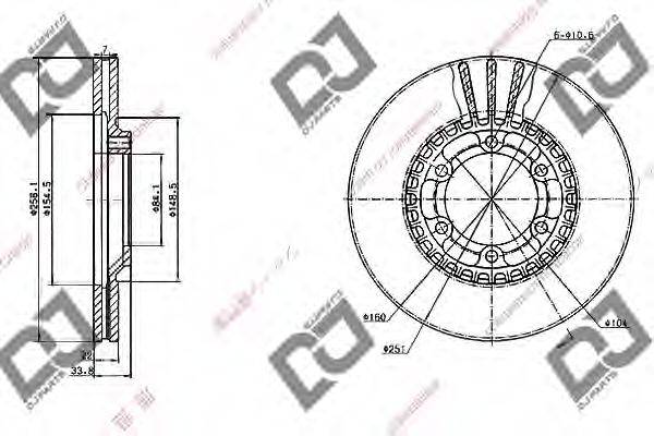 DJ PARTS BD1030 гальмівний диск